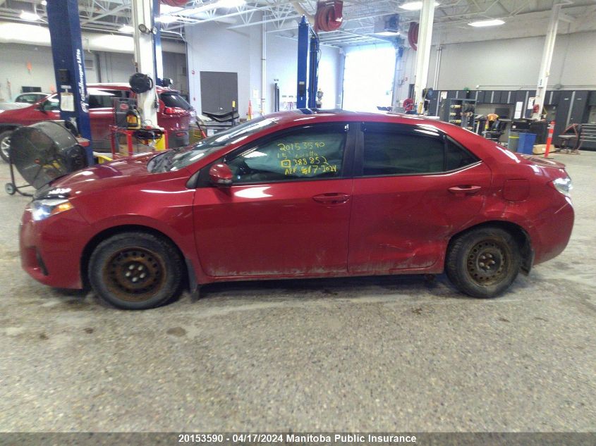 2015 Toyota Corolla S VIN: 2T1BURHE4FC388852 Lot: 20153590