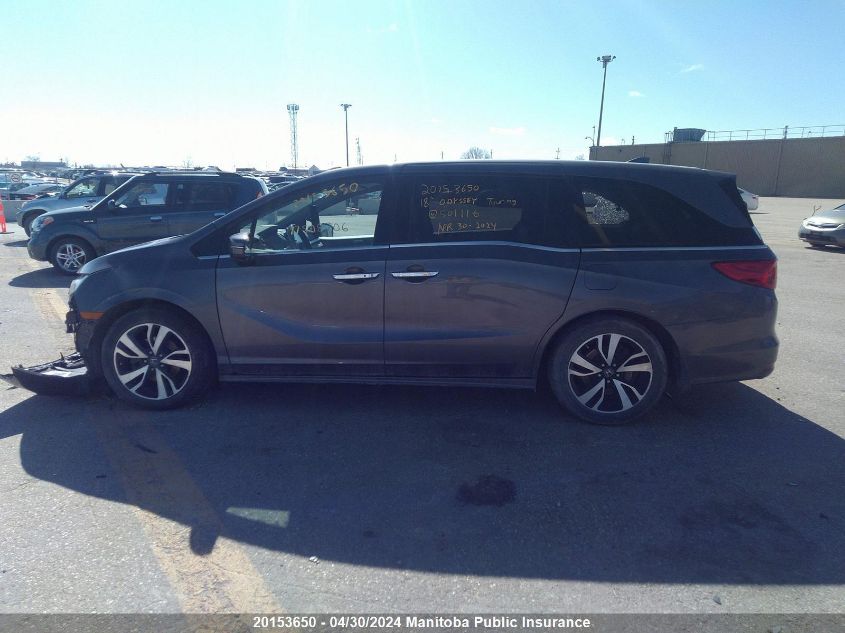 2018 Honda Odyssey Touring VIN: 5FNRL6H84JB501116 Lot: 20153650