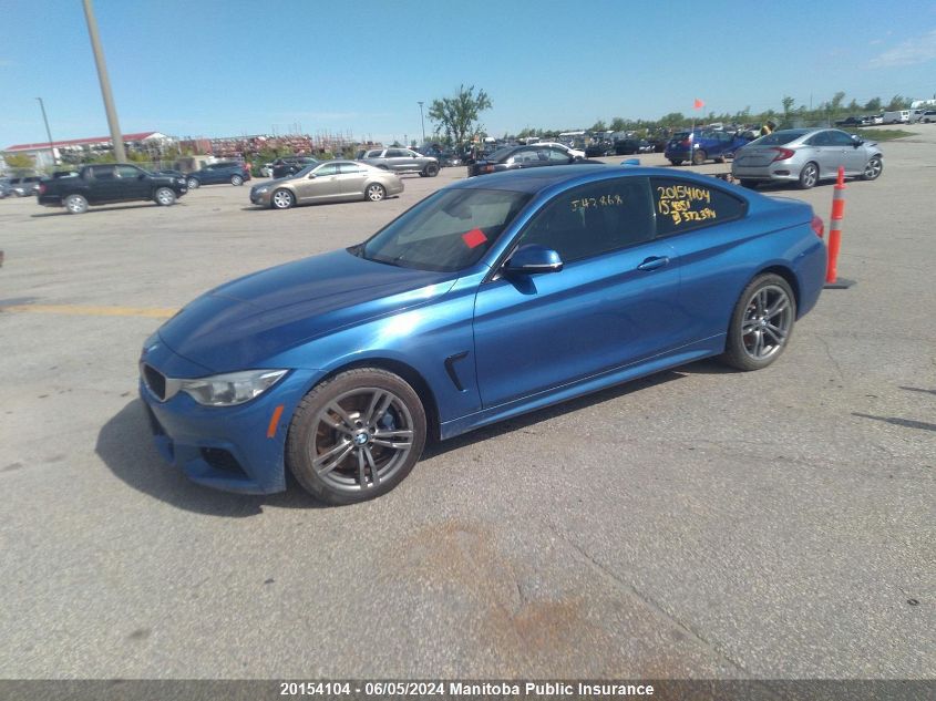 2015 BMW 435I xDrive VIN: WBA3R5C56FK372394 Lot: 20154104