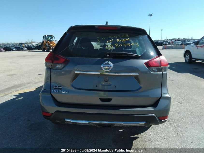 2017 Nissan Rogue Sv VIN: 5N1AT2MTXHC804503 Lot: 20154288