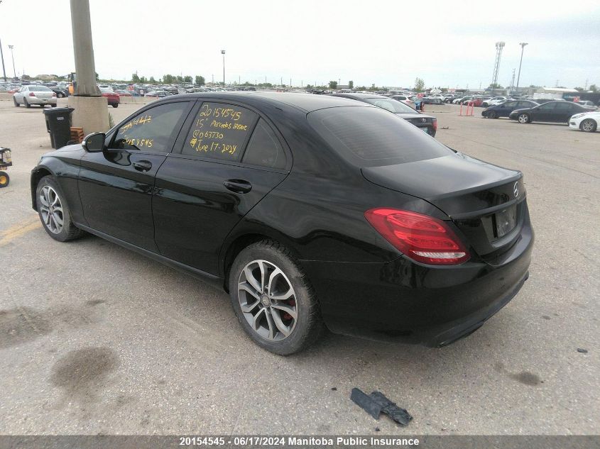 2015 Mercedes Benz C300W 4Matic VIN: 55SWF4KBXFU063730 Lot: 20154545