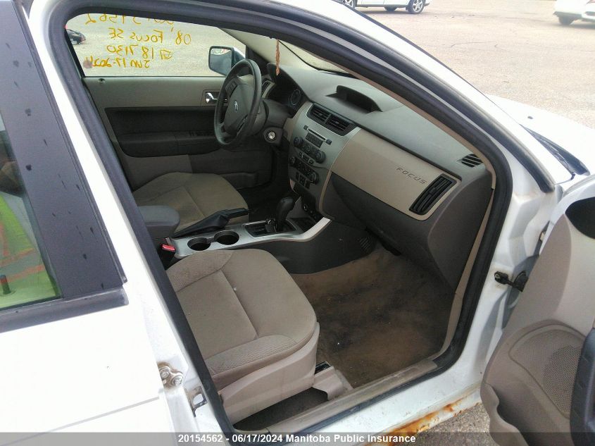 2008 Ford Focus Se VIN: 1FAHP34N78W187130 Lot: 20154562