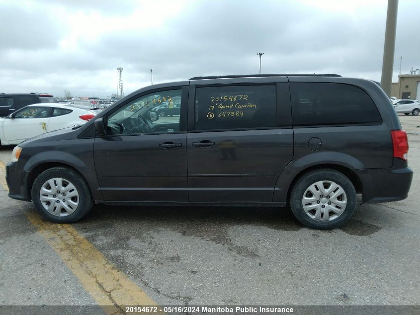 2017 Dodge Grand Caravan Sxt VIN: 2C4RDGBG0HR647384 Lot: 20154672