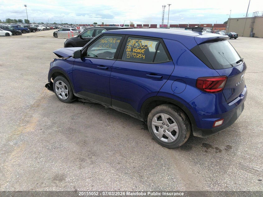 2022 Hyundai Venue Essential VIN: KMHRB8A3XNU195254 Lot: 20155052
