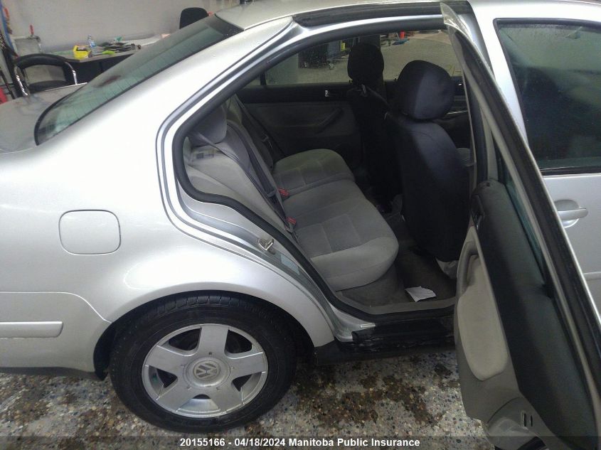 2001 Volkswagen Jetta Gls VIN: 3VWSB29M21M154077 Lot: 20155166