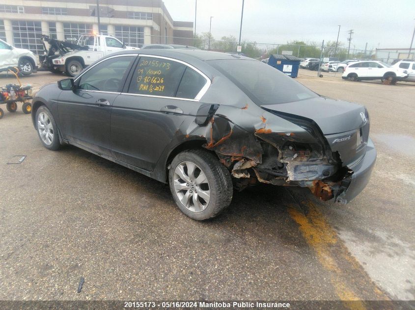 2009 Honda Accord Ex-L VIN: 1HGCP26829A806626 Lot: 20155173