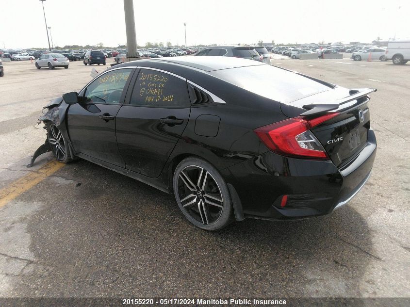 2019 Honda Civic Lx VIN: 2HGFC2F59KH040481 Lot: 20155220