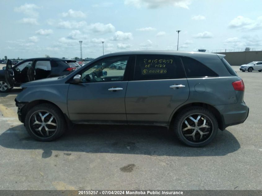 2008 Acura Mdx Tech VIN: 2HNYD28578H001280 Lot: 20155257