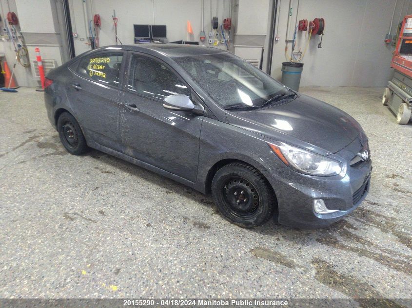 2013 Hyundai Accent Gls VIN: KMHCU4AE1DU329612 Lot: 20155290