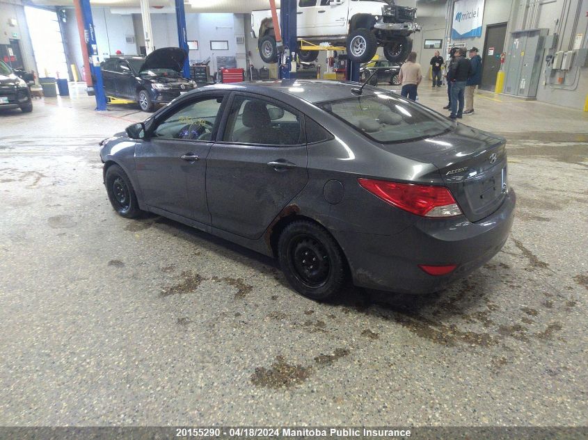 2013 Hyundai Accent Gls VIN: KMHCU4AE1DU329612 Lot: 20155290