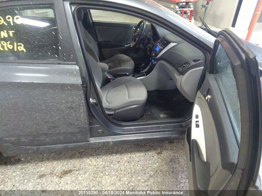 2013 Hyundai Accent Gls VIN: KMHCU4AE1DU329612 Lot: 20155290