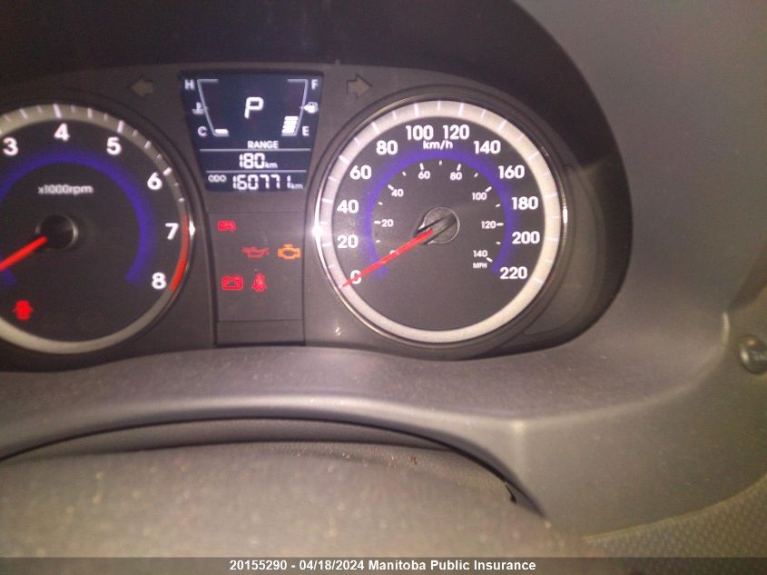 2013 Hyundai Accent Gls VIN: KMHCU4AE1DU329612 Lot: 20155290