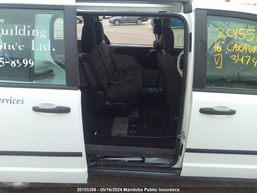 2016 Dodge Grand Caravan Se VIN: 2C4RDGBG6GR347430 Lot: 20155399
