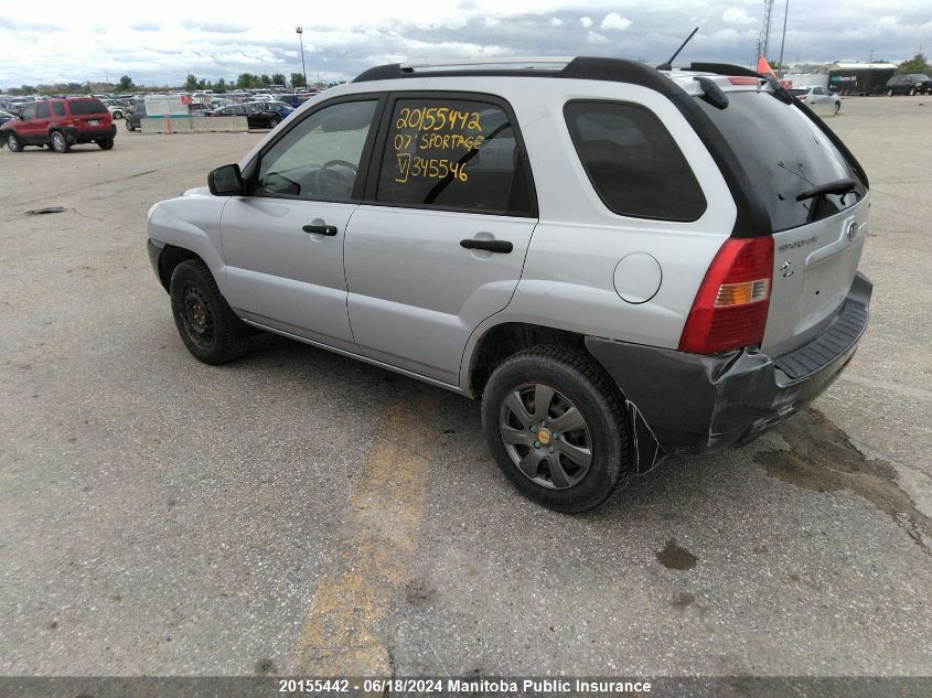 2007 Kia Sportage Lx VIN: KNDJF722877345546 Lot: 20155442