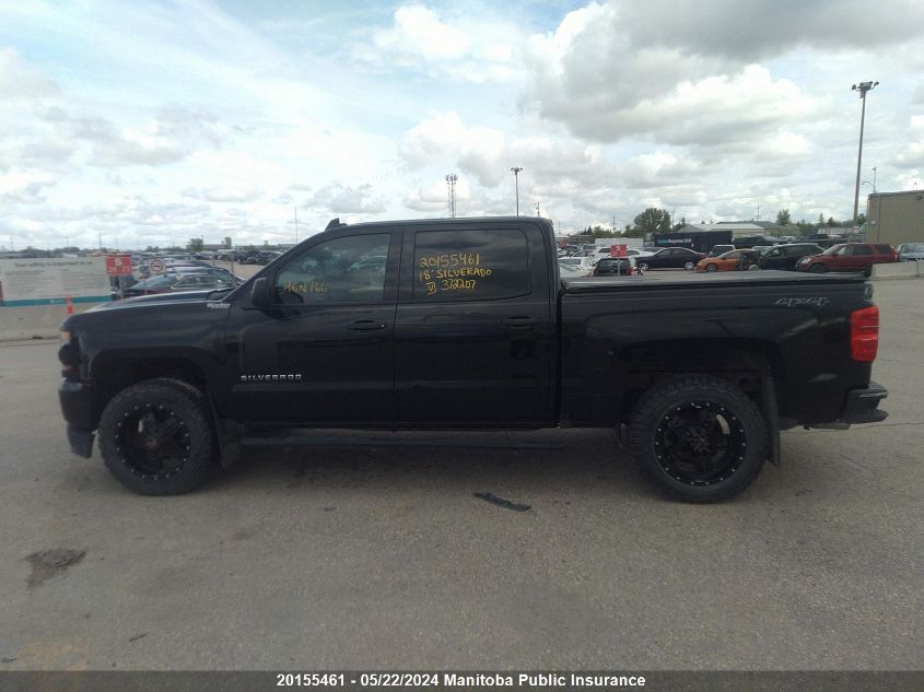 2018 Chevrolet Silverado 1500 Custom Crew Cab VIN: 3GCUKPECXJG372207 Lot: 20155461