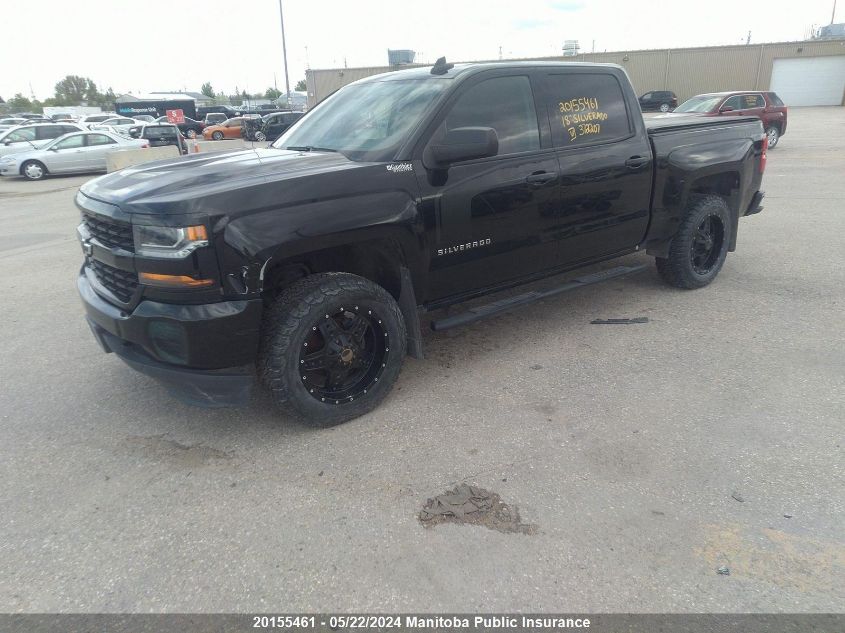 2018 Chevrolet Silverado 1500 Custom Crew Cab VIN: 3GCUKPECXJG372207 Lot: 20155461