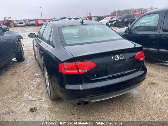 2012 Audi A4 2.0T Quattro VIN: WAUKFCFL0CA052847 Lot: 20155472