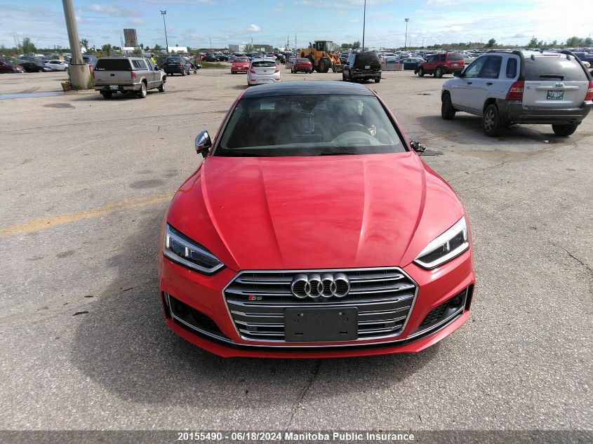 2018 Audi S5 3.0T Quattro VIN: WAUC4CF54JA099338 Lot: 20155490