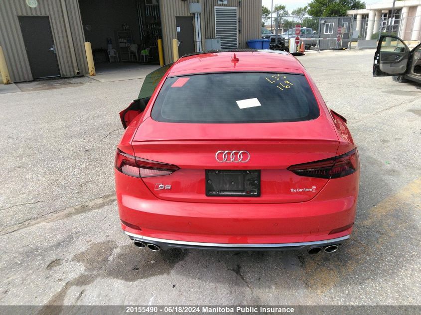 2018 Audi S5 3.0T Quattro VIN: WAUC4CF54JA099338 Lot: 20155490