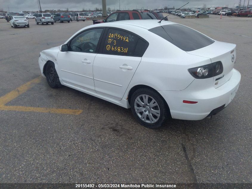 2007 Mazda 3 S VIN: JM1BK323371658301 Lot: 20155492