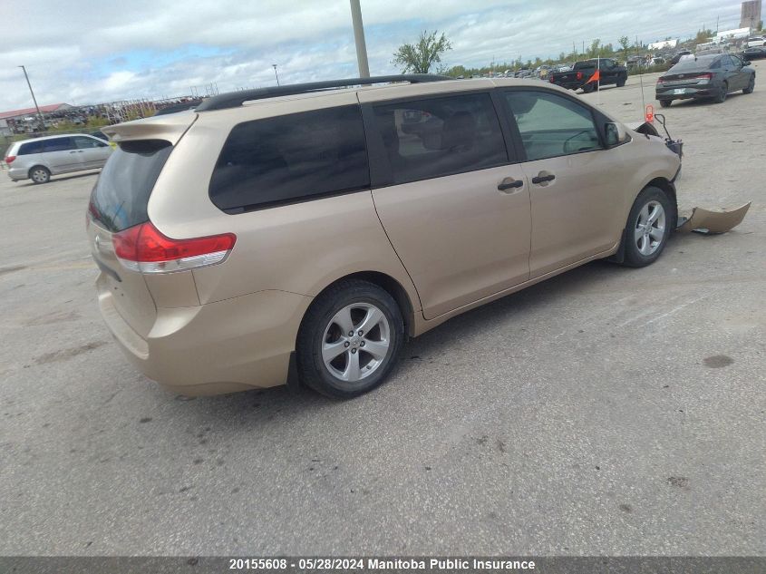 2012 Toyota Sienna V6 VIN: 5TDZK3DC0CS225351 Lot: 20155608