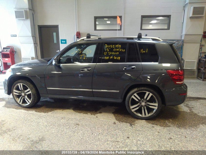 2015 Mercedes Benz Glk250 Bluetec VIN: WDCGG0EB3FG349099 Lot: 39242190