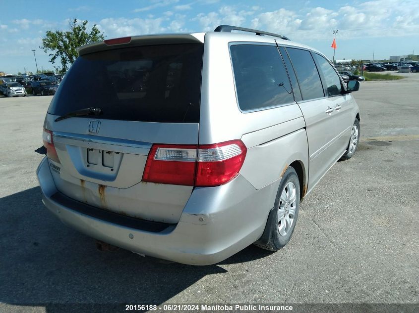 2006 Honda Odyssey Touring VIN: 5FNRL38826B505848 Lot: 20156188