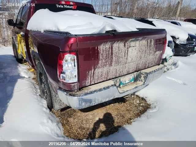 2016 Dodge Ram 1500 St Crew Cab VIN: 3C6RR7KTXGG343988 Lot: 20156206