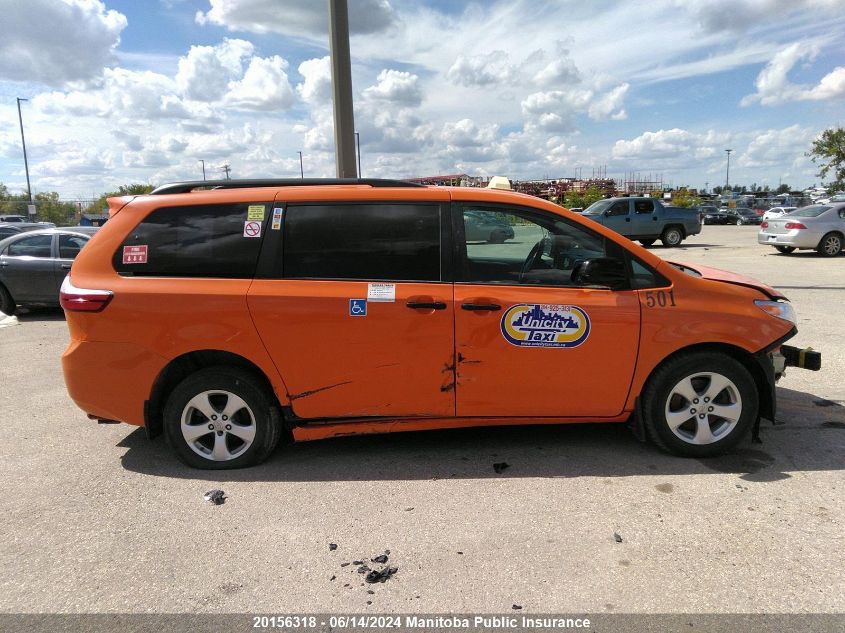 2015 Toyota Sienna Le V6 VIN: 5TDKK3DC4FS681987 Lot: 20156318