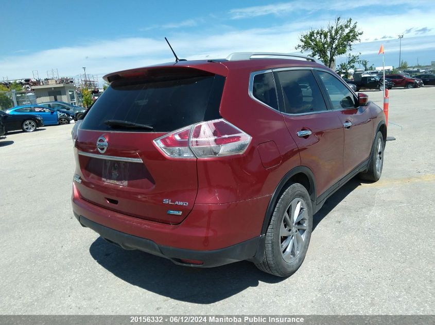 2015 Nissan Rogue S/Sl/Sv VIN: 5N1AT2MV2FC760625 Lot: 20156332