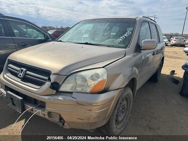 2005 Honda Pilot Ex-L VIN: 2HKYF18615H002088 Lot: 20156406