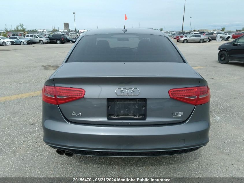 2015 Audi A4 2.0T Quattro VIN: WAUBFCFL8FN023528 Lot: 20156470