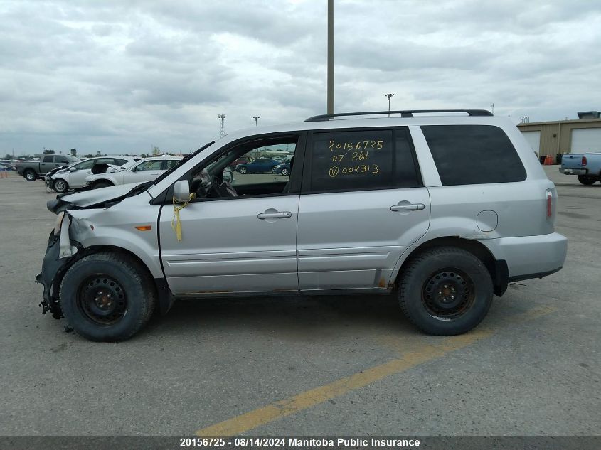 2007 Honda Pilot Ex-L VIN: 2HKYF18517H002313 Lot: 20156725