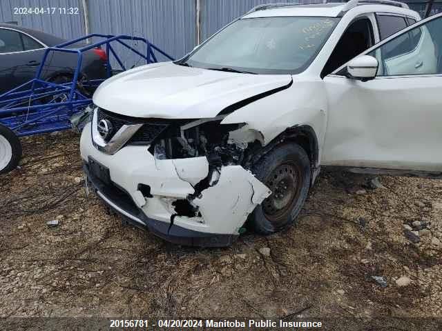 2016 Nissan Rogue Sv VIN: 5N1AT2MV3GC860301 Lot: 20156781