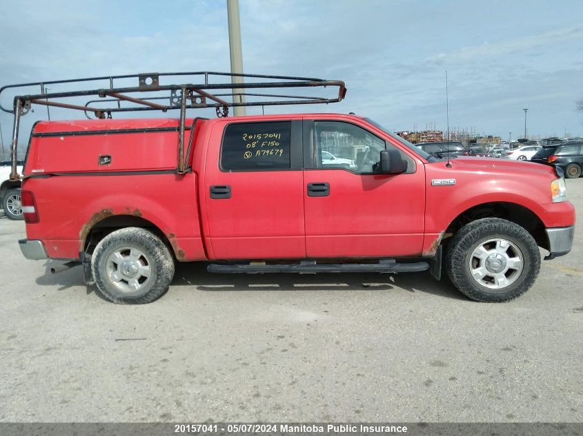 2008 Ford F150 Xlt Supercrew VIN: 1FTPW14V38FA79679 Lot: 20157041