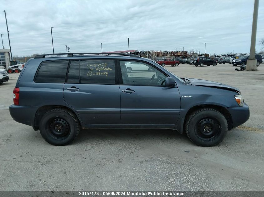 2006 Toyota Highlander Hybrid Limited VIN: JTEEW21A960032084 Lot: 20157173