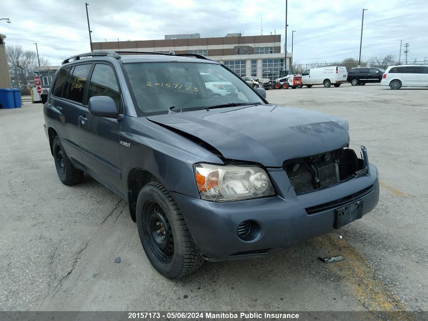 2006 Toyota Highlander Hybrid Limited VIN: JTEEW21A960032084 Lot: 20157173