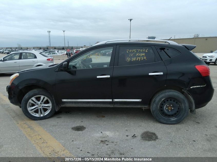 2012 Nissan Rogue Sv VIN: JN8AS5MV3CW388932 Lot: 20157226
