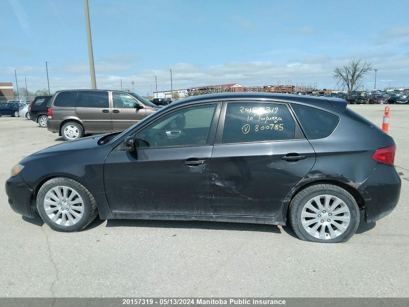 2010 Subaru Impreza 2.5I VIN: JF1GH6A61AG800785 Lot: 20157319