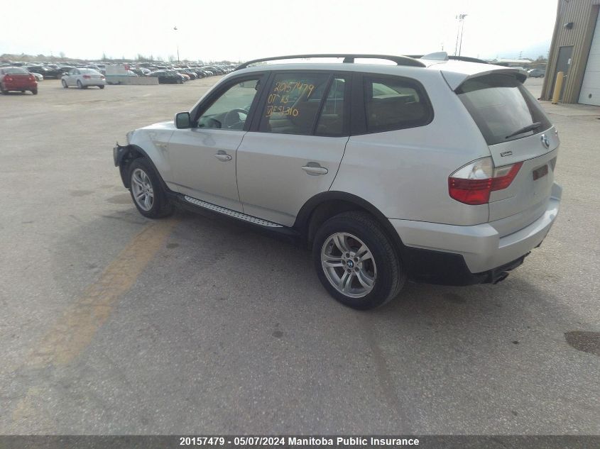 2007 BMW X3 3.0I VIN: WBXPC73477WE51310 Lot: 20157479