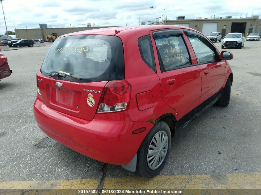 2004 Chevrolet Aveo VIN: KL1TD62684B119065 Lot: 20157582