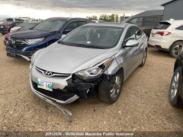 2014 Hyundai Elantra Gls VIN: 5NPDH4AE6EH510892 Lot: 20157656