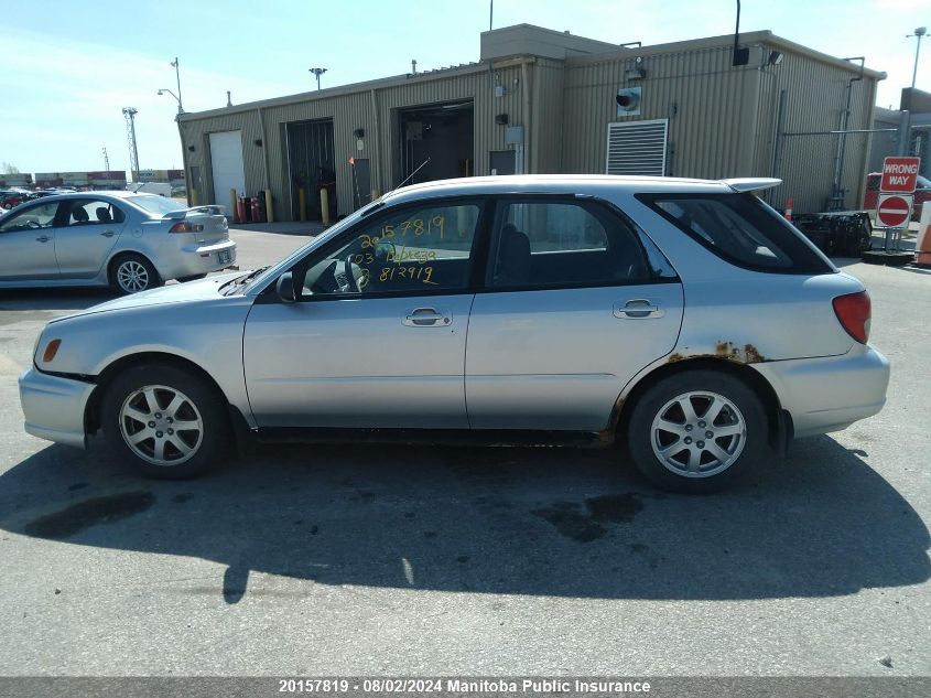 2003 Subaru Impreza Sport 2.5 Ts VIN: JF1GG65573H812912 Lot: 20157819