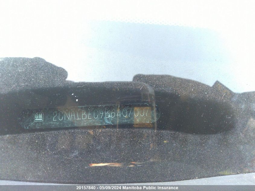 2011 Chevrolet Equinox Ls VIN: 2CNALBEC9B6407007 Lot: 20157840