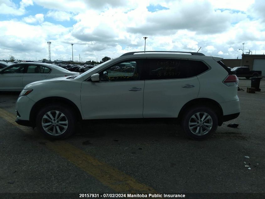 2014 Nissan Rogue Sv VIN: 5N1AT2MV7EC815407 Lot: 20157931