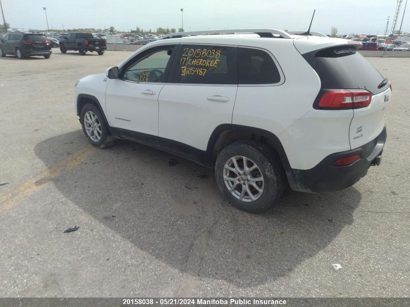 2017 Jeep Cherokee North VIN: 1C4PJMCB3HD215487 Lot: 20158038