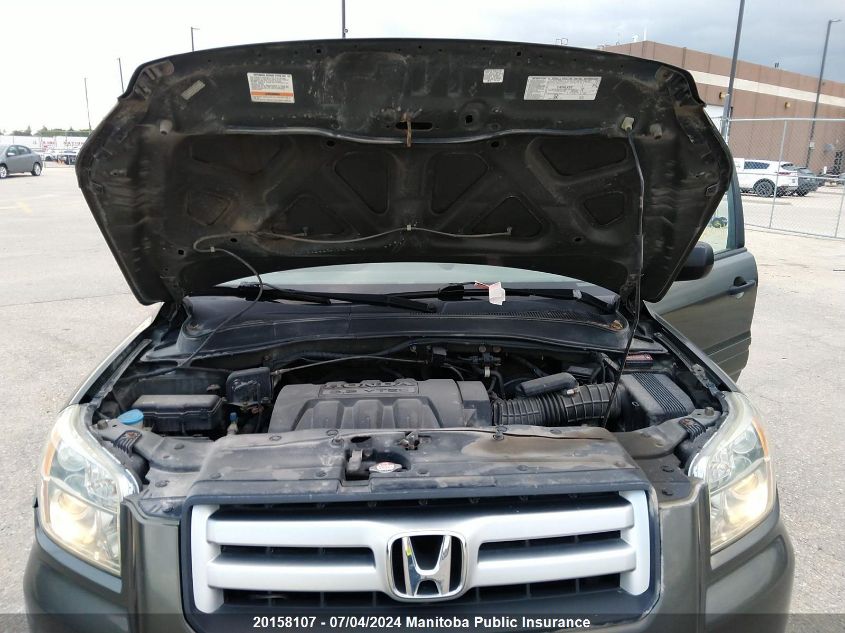 2006 Honda Pilot Lx VIN: 2HKYF18176H530031 Lot: 20158107