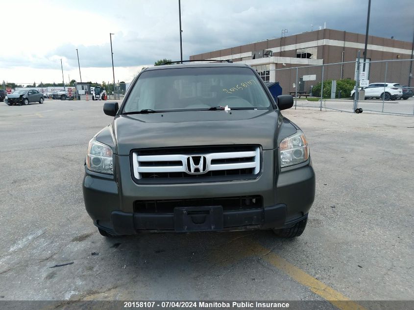 2006 Honda Pilot Lx VIN: 2HKYF18176H530031 Lot: 20158107