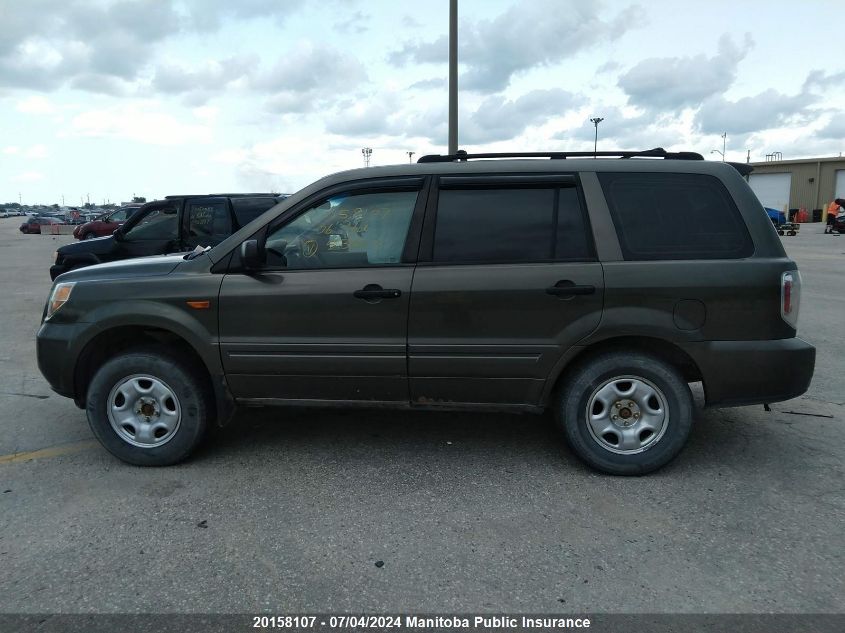 2006 Honda Pilot Lx VIN: 2HKYF18176H530031 Lot: 20158107