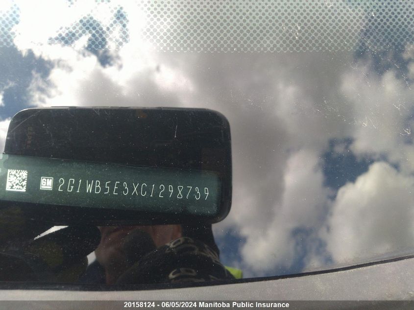 2012 Chevrolet Impala Lt V6 VIN: 2G1WB5E3XC1298739 Lot: 20158124